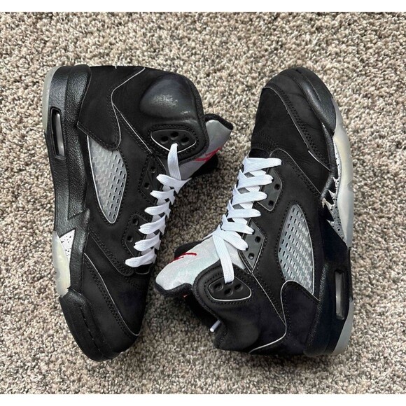 Nike Air Jordan 5 Retro Black Metallic Reimagined Size 4 Youth (Size 5.5 Women's - Picture 8 of 9